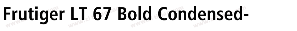 Frutiger LT 67 Bold Condensed字体转换